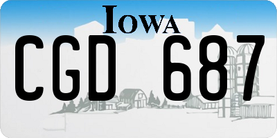IA license plate CGD687