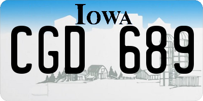 IA license plate CGD689