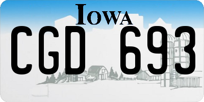 IA license plate CGD693