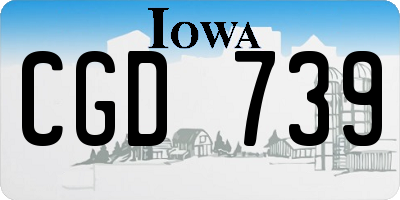 IA license plate CGD739