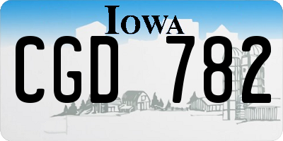 IA license plate CGD782