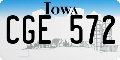 IA license plate CGE572