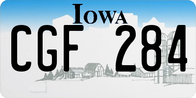 IA license plate CGF284