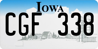 IA license plate CGF338