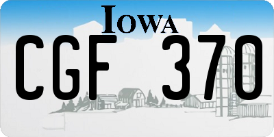 IA license plate CGF370