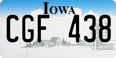 IA license plate CGF438