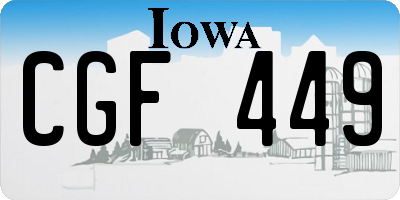 IA license plate CGF449