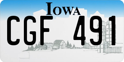 IA license plate CGF491