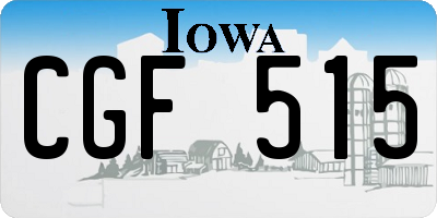 IA license plate CGF515