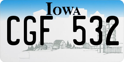IA license plate CGF532