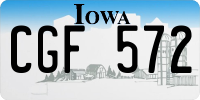 IA license plate CGF572