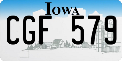 IA license plate CGF579