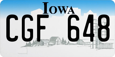 IA license plate CGF648