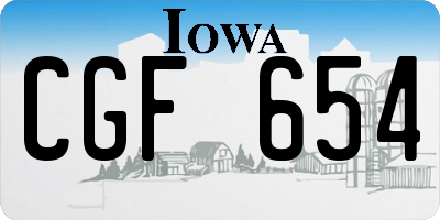 IA license plate CGF654
