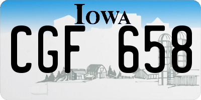 IA license plate CGF658
