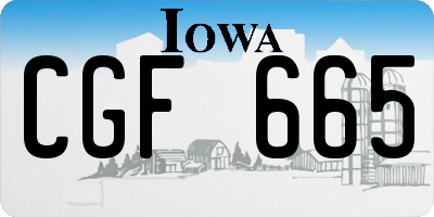 IA license plate CGF665