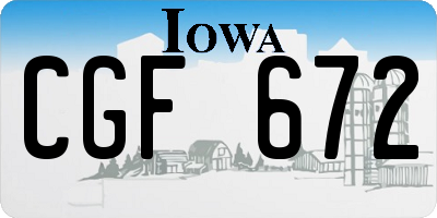IA license plate CGF672