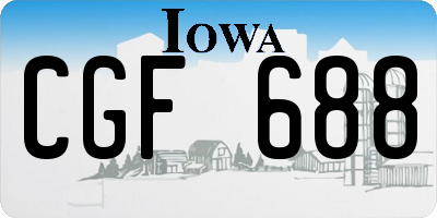 IA license plate CGF688