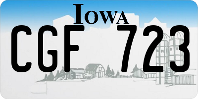 IA license plate CGF723