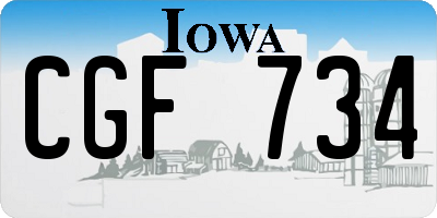 IA license plate CGF734