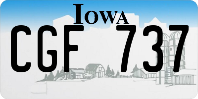 IA license plate CGF737