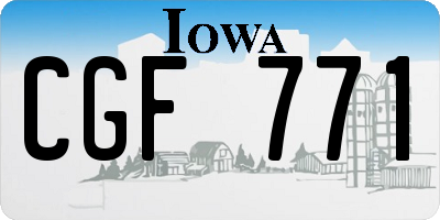 IA license plate CGF771