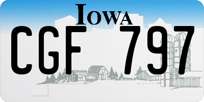 IA license plate CGF797