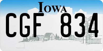 IA license plate CGF834
