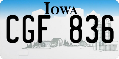 IA license plate CGF836