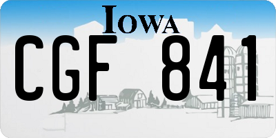 IA license plate CGF841