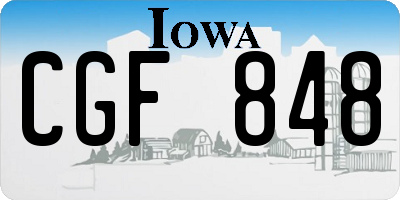 IA license plate CGF848