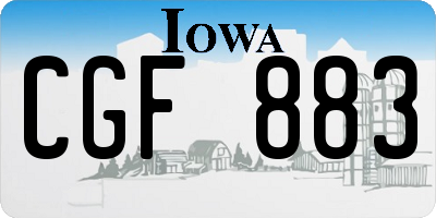 IA license plate CGF883
