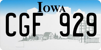 IA license plate CGF929