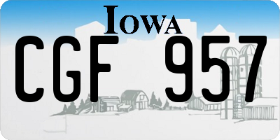 IA license plate CGF957