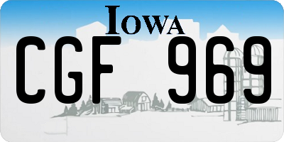 IA license plate CGF969