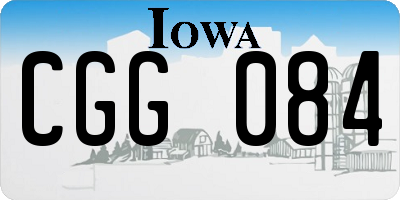 IA license plate CGG084