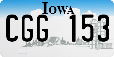 IA license plate CGG153