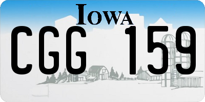 IA license plate CGG159