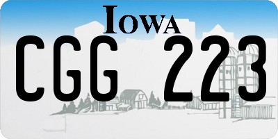 IA license plate CGG223
