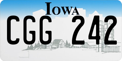 IA license plate CGG242