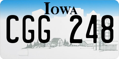IA license plate CGG248
