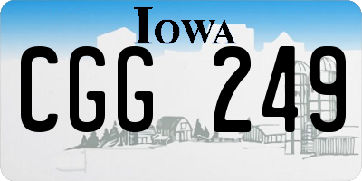 IA license plate CGG249