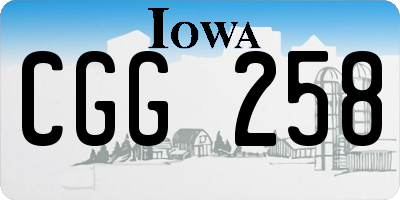 IA license plate CGG258