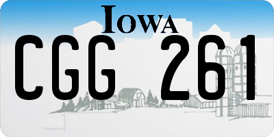 IA license plate CGG261