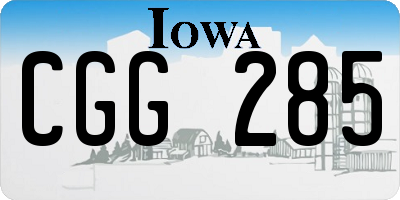 IA license plate CGG285