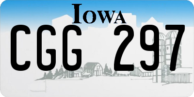 IA license plate CGG297