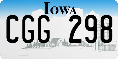 IA license plate CGG298