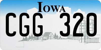 IA license plate CGG320