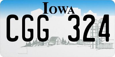 IA license plate CGG324