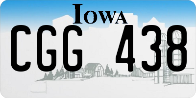 IA license plate CGG438